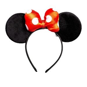Disney Minnie Mouse Red Polka Dot Bow Ears Headband